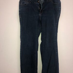 Dark wash boot cut jeans